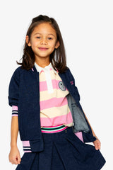 French Terry Jacket Navy Blue Denim-3