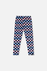 Leggings Black Checkered Print-0