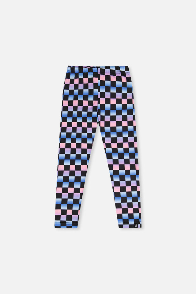 Leggings Black Checkered Print-0