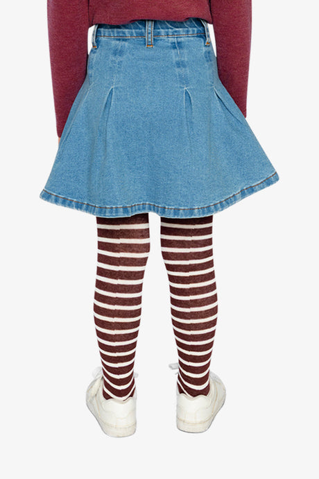 Pleated Skirt Navy Blue Denim-3