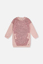 Sweatshirt Dress With Sequins Dusty Pink-0