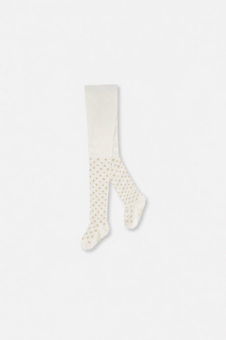 Baby Knit Heart Tights Off-White-0