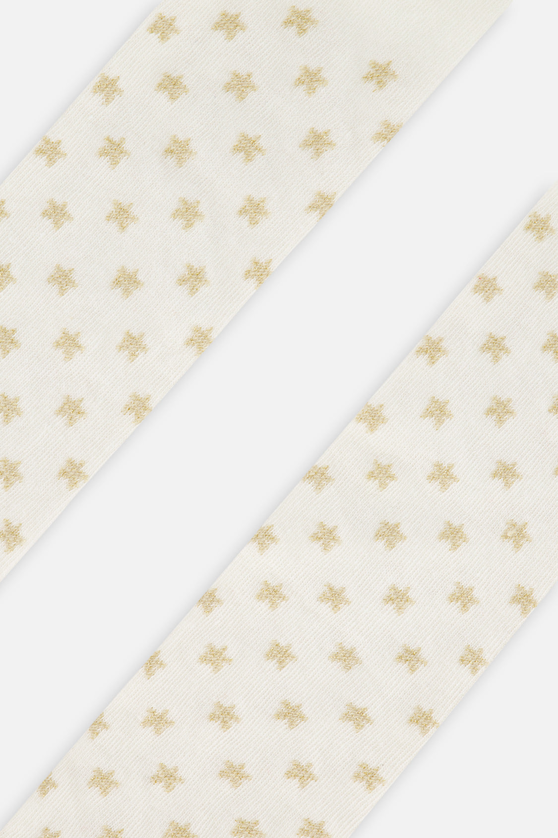 Knit Heart Tights Off-White-3
