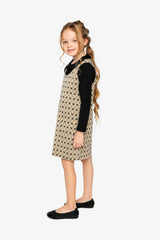 Jumper Beige Bow Tie Print-2