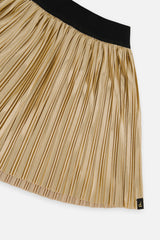 Additional view of the gold metallic pleated skirt by Deux par Deux