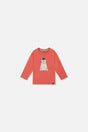 Baby Long Sleeve Organic Cotton T-Shirt Rose Orange-0
