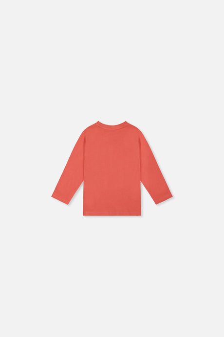 Baby Long Sleeve Organic Cotton T-Shirt Rose Orange-2