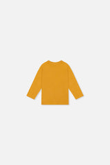 Baby Long Sleeve Organic Cotton T-Shirt Mustard Yellow-2