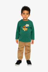 Deux par Deux Long Sleeve Organic Cotton T-Shirt Green