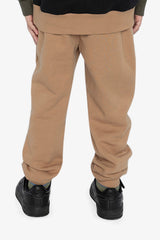 Fleece Sweatpants With Pockets Brown Tannin-3