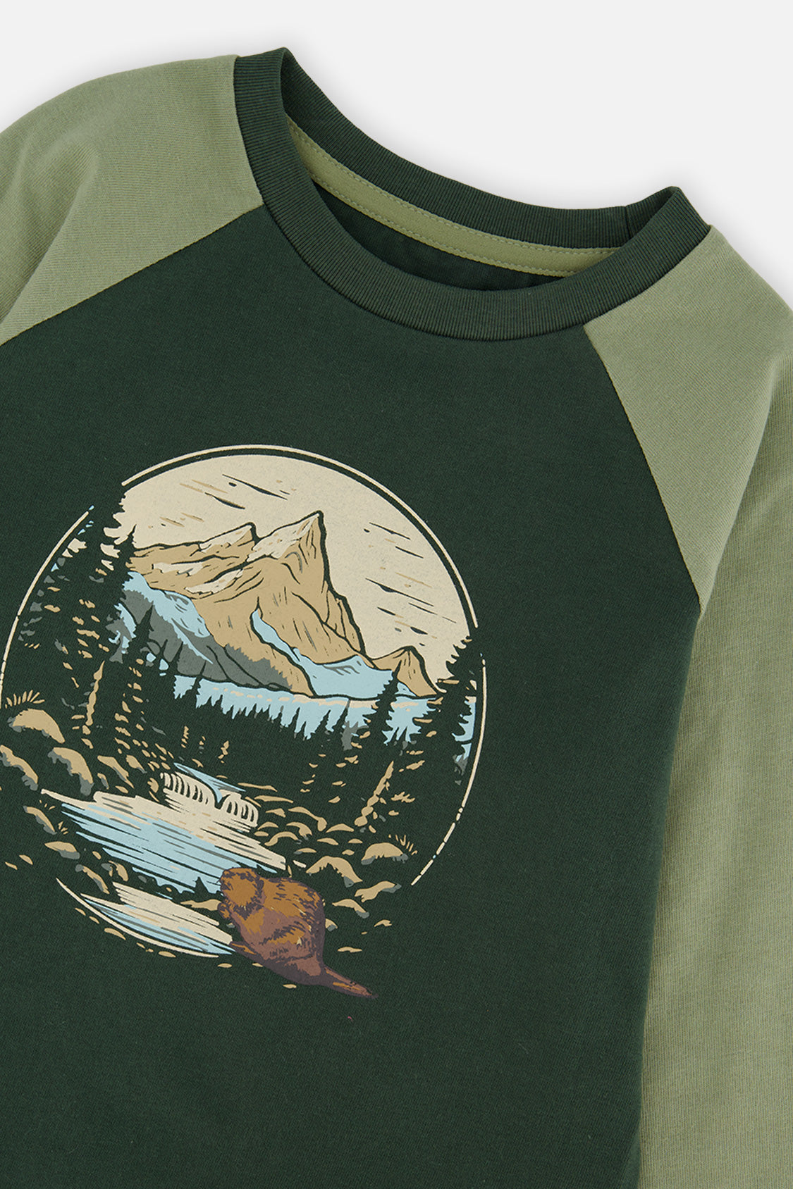Deux par Deux Raglan T-Shirt Dark Turquoise