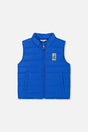 Sleeveless Quilted Mid-Season Vest Blue-0