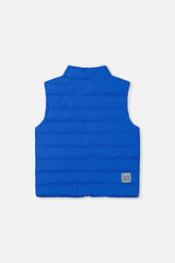 Sleeveless Quilted Mid-Season Vest Blue-4