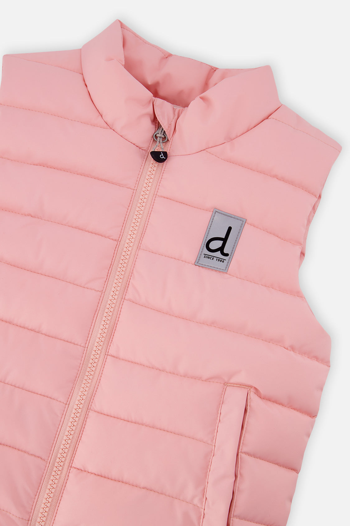 Deux par Deux light pink quilted vest, alternate view