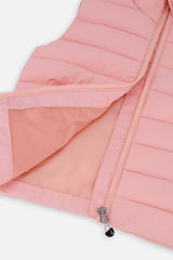 Deux par Deux light pink sleeveless quilted vest, second alternate view