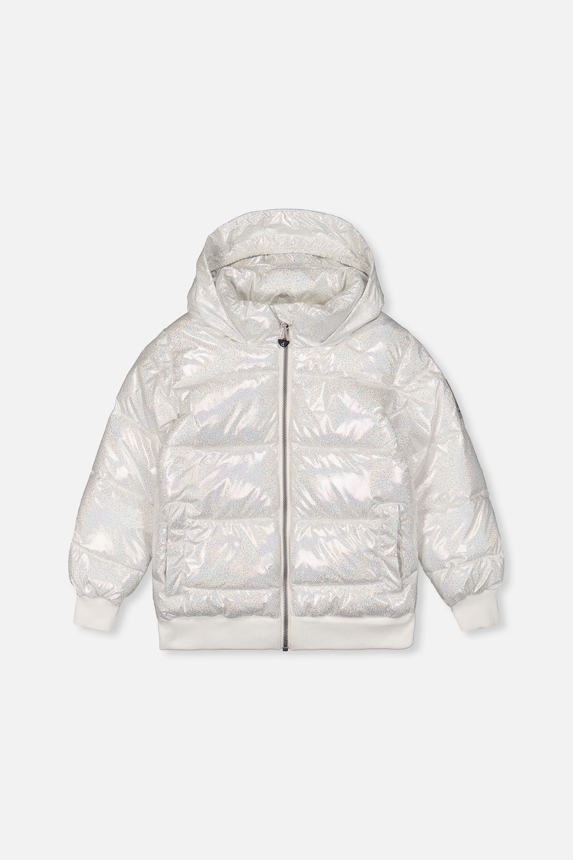 Winter Puffy Jacket White Glitter-0