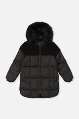 Long Winter Puffer Coat Black-0