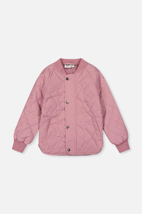 Quilted Raglan Sleeve Jacket Mauve Pink-0