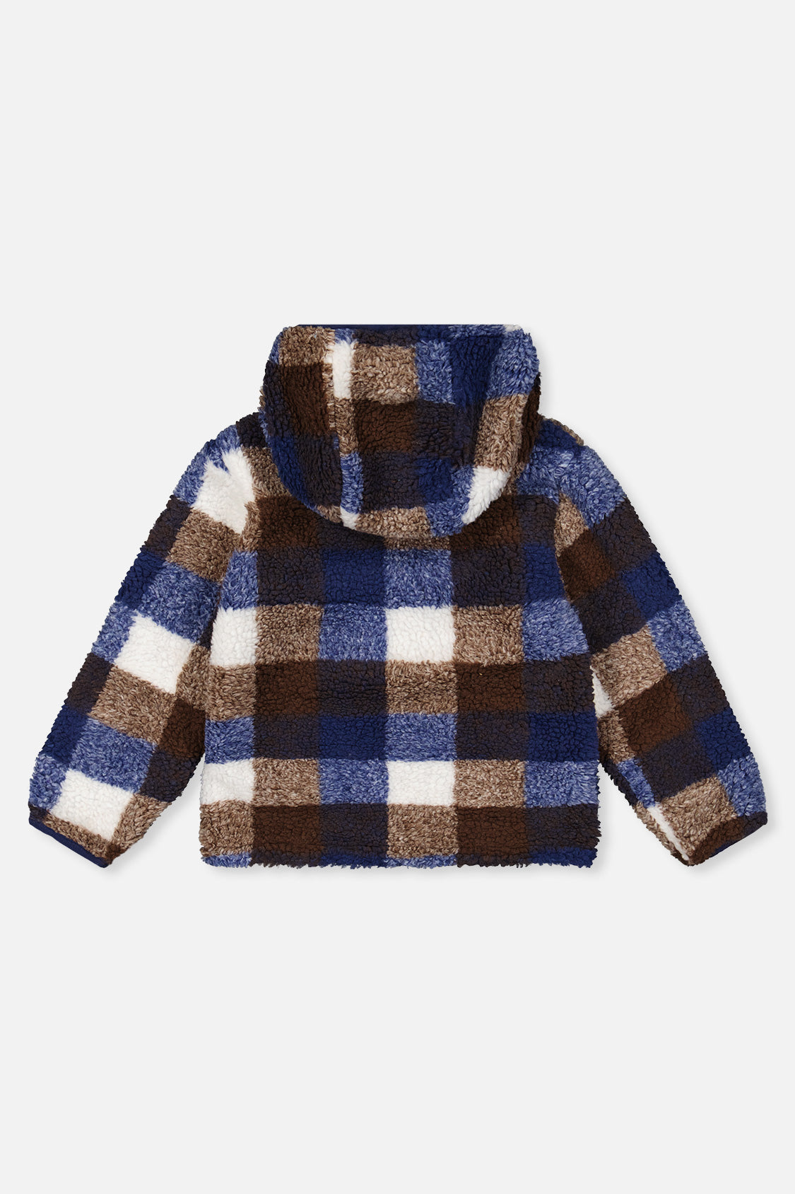 Baby Reversible Mid-Season Jacket Dark Blue And Brown-3
