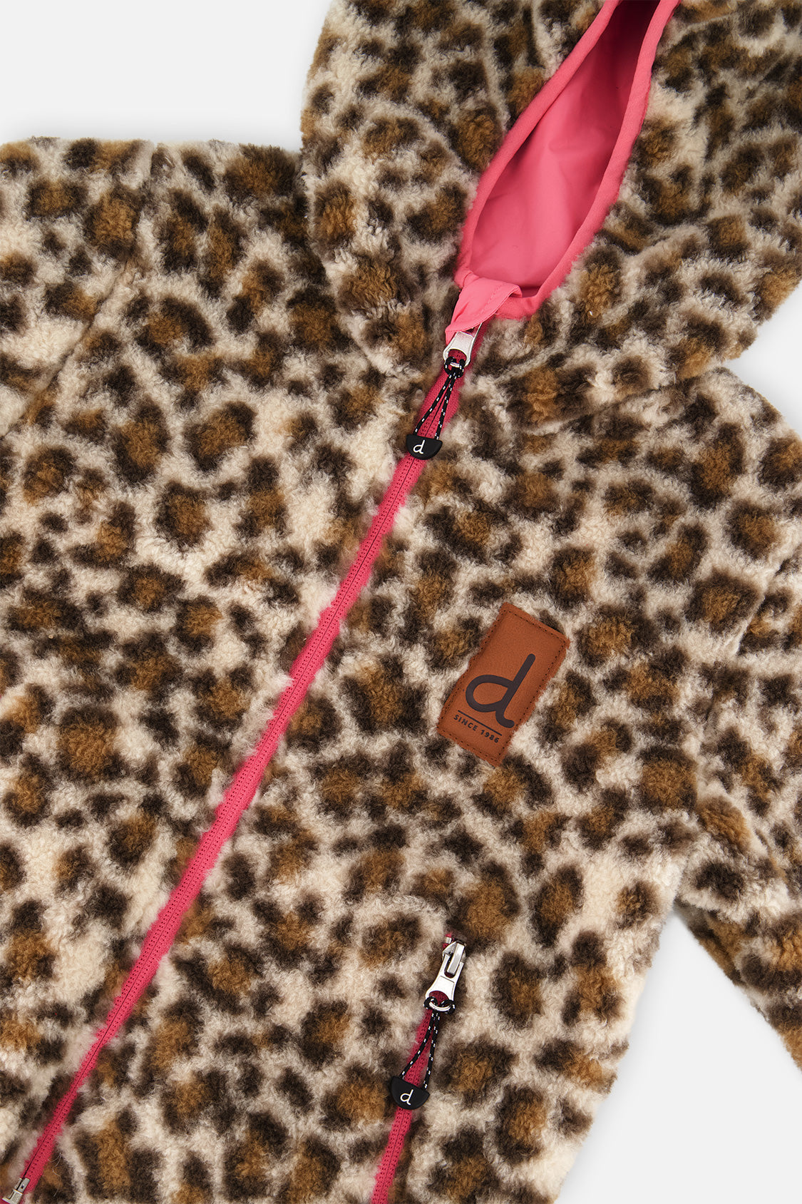 Deux par Deux pink and leopard reversible sherpa jacket, product photo 5