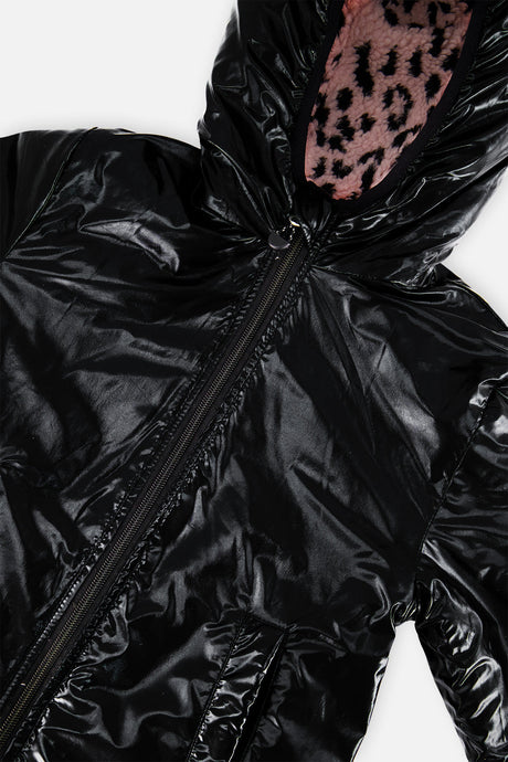 Deux par Deux Reversible Mid-Season Jacket Pink And Black