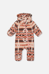Baby Mid-Season Plush One-Piece Outerwear Aztec Pink-0