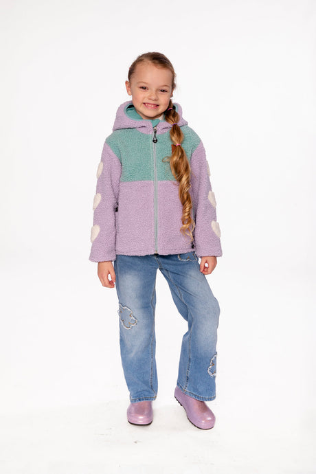 Reversible Mid-Season Jacket Pale Blue-Grey And Mauve-1
