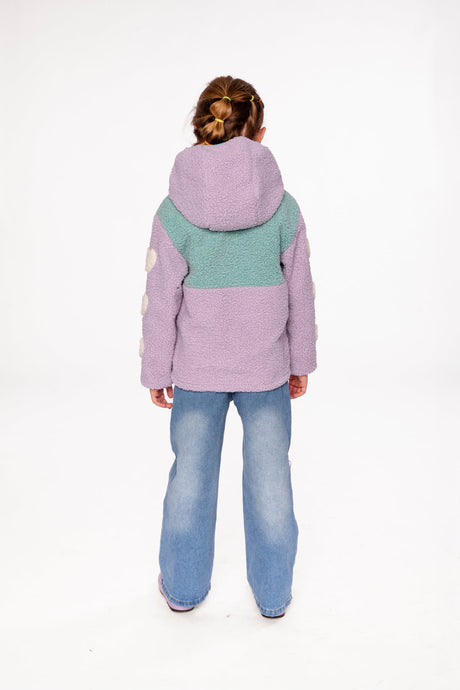Reversible Mid-Season Jacket Pale Blue-Grey And Mauve-3