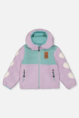 Reversible Mid-Season Jacket Pale Blue-Grey And Mauve-4