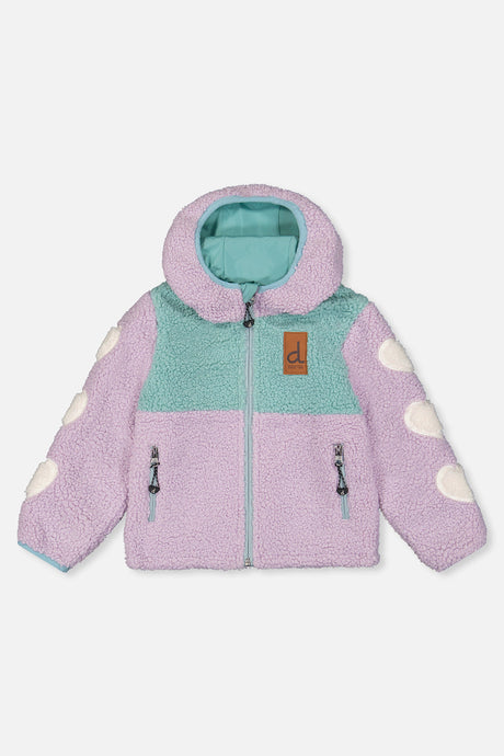 Reversible Mid-Season Jacket Pale Blue-Grey And Mauve-4