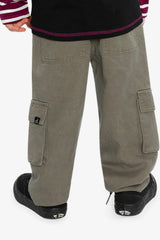 Twill Pants With Cargo Pockets Grey-3