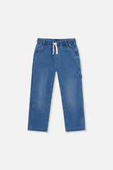 French Terry Denim Pants Light Blue-0