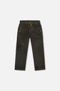 Stretch Corduroy Pants With Cargo Pocket Dark Grey-0
