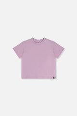 Heavy Jersey Wide Short Sleeve T-Shirt Mauve-0
