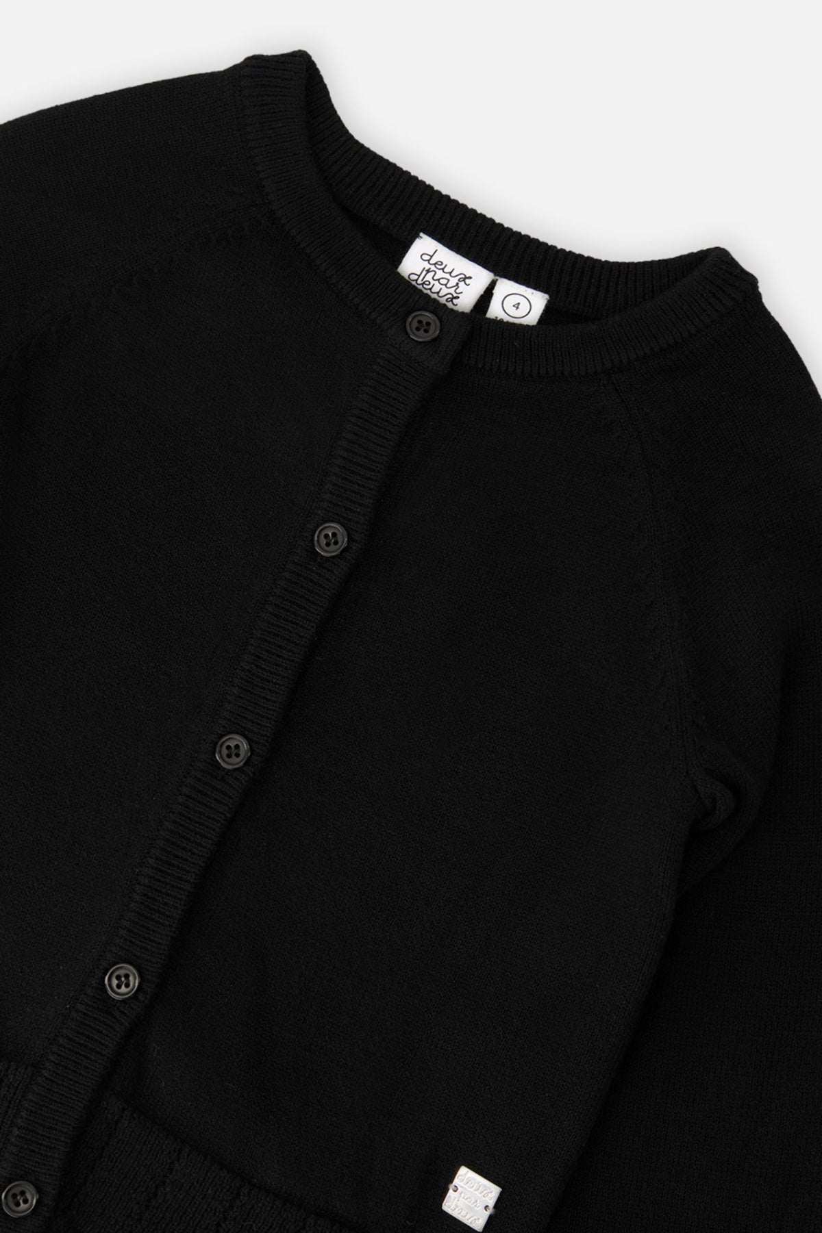 Baby Knit Cardigan Black-2
