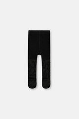 Baby Knit Textured Tights Black-1