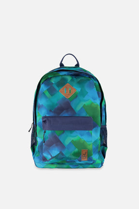 Kids Backpack Blue Diamond Print-0