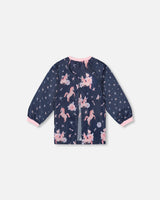 Apron Navy Unicorn Print-1