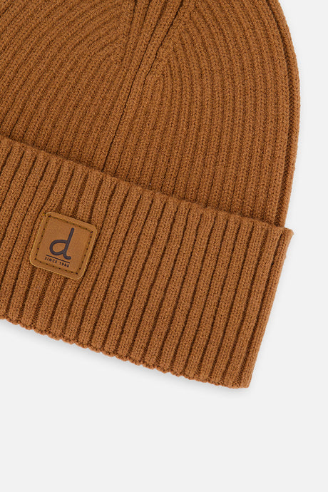Ribbed Knit Hat Brown Sugar-2