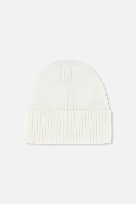 Ribbed Knit Hat Off-White-2