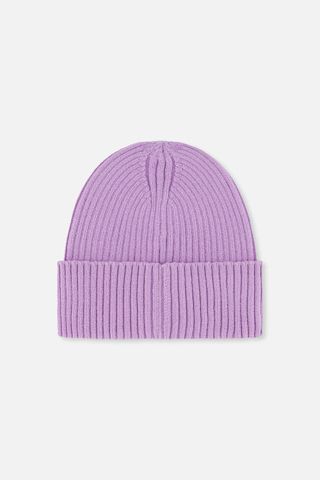 Ribbed Knit Hat Lavender-1