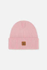 Ribbed Knit Hat Pale Dusty Pink-0