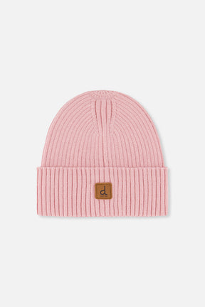 Ribbed Knit Hat Pale Dusty Pink-0