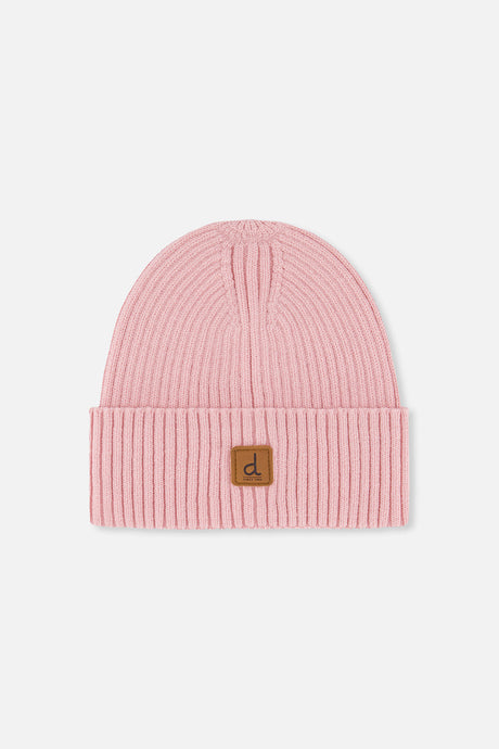 Ribbed Knit Hat Pale Dusty Pink-0