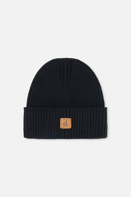 Ribbed Knit Hat Black-0