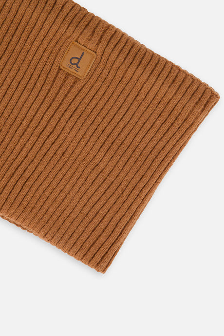 Baby Ribbed Knit Neckwarmer Brown Sugar-2