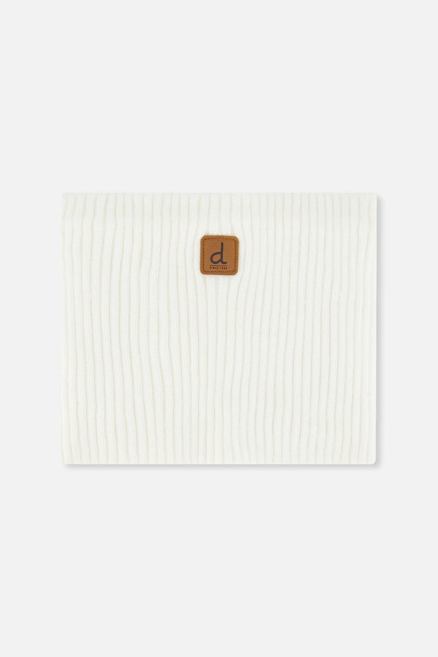 Baby Ribbed Knit Neckwarmer Off-White-0
