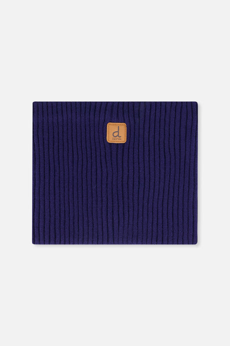 Baby Ribbed Knit Neckwarmer Navy Blue-0