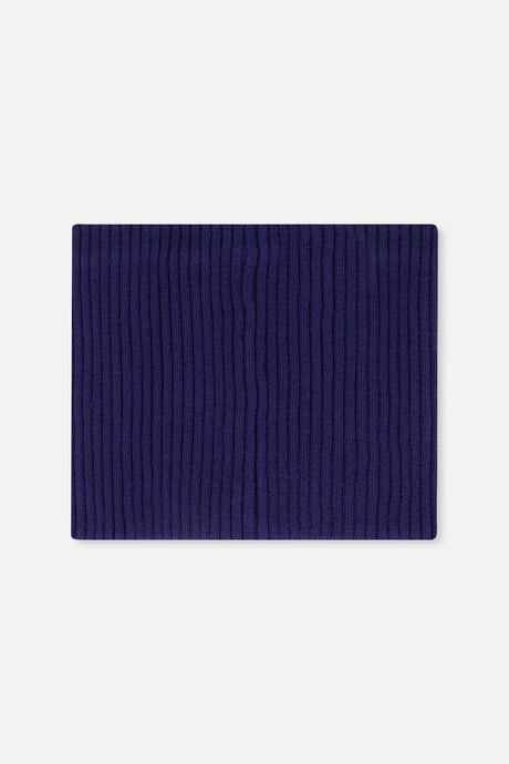 Baby Ribbed Knit Neckwarmer Navy Blue-1