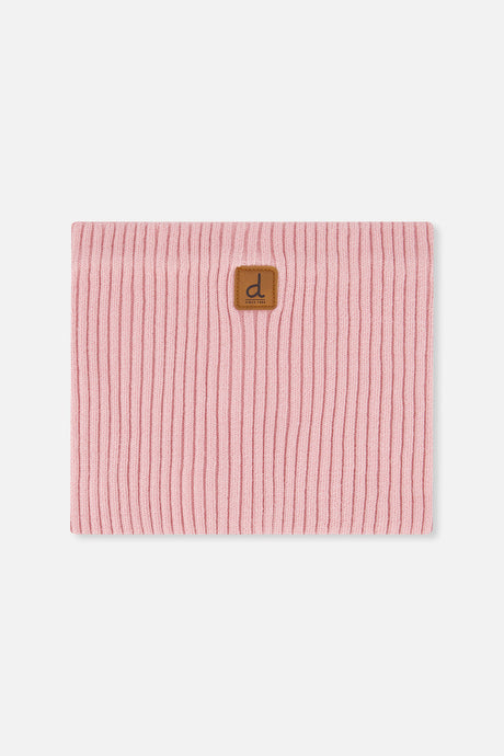 Baby Ribbed Knit Neckwarmer Pale Dusty Pink-0
